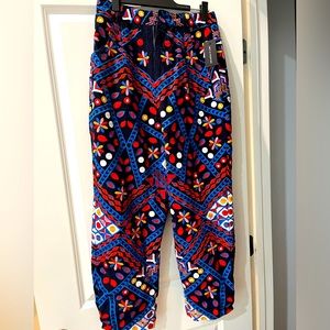 Farm Rio Ankle length corduroy baggy pant. NWT